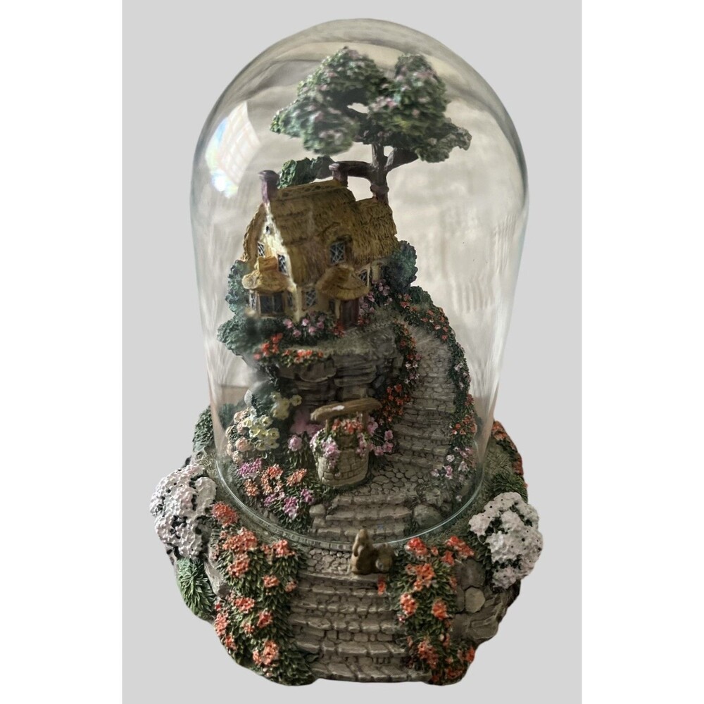 Violet Schwenig Wishing Well Cottage Figurine Franklin Mint Limited Edition